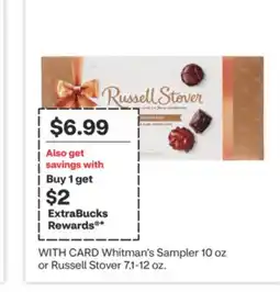 CVS Whitman's Sampler 10 oz or Russell Stover 7.1-12 oz offer