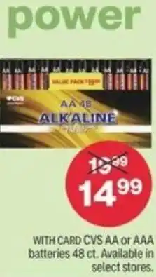 CVS CVS AA or AAA Batteries 48 ct offer