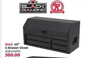 Runnings BLACK DIAMOND 42 4 Drawer Chest offer