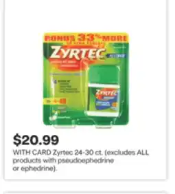 CVS Zyrtec 24-30 ct offer