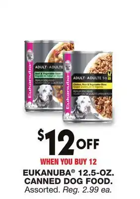 Blain's Farm & Fleet EUKANUBA 12.5-OZ. CANNED DOG FOOD offer