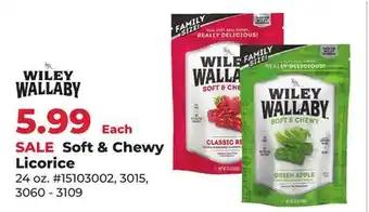 Runnings Wiley Wallaby Soft & Chewy Licorice offer