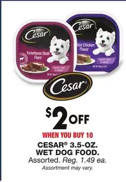 Blain's Farm & Fleet CESAR 3.5-OZ. WET DOG FOOD offer