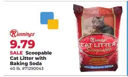 Runnings Runnings Scoopable Cat Litter with Baking Soda offer