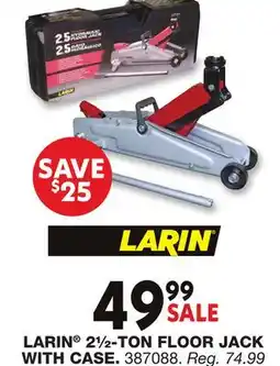 Blain's Farm & Fleet LARIN 2½-TON FLOOR JACK WITH CASE offer