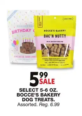 Blain's Farm & Fleet SELECT 5-6 OZ. BOCCE'S BAKERY DOG TREATS offer