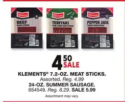 Blain's Farm & Fleet KLEMENTS 7.2-OZ. MEAT STICKS offer