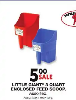 Blain's Farm & Fleet LITTLE GIANT 3 QUART ENCLOSED FEED SCOOP offer