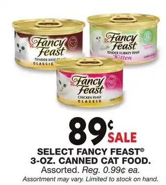 Blain's Farm & Fleet SELECT FANCY FEAST 3-OZ. CANNED CAT FOOD offer