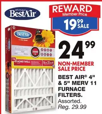 Blain's Farm & Fleet Best Air 4 & 5 Merv 11 Furnace Filters offer