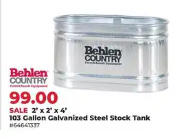 Runnings Behlen Country 2' x 2' x 4' 103 Gallon Galvanized Steel Stock Tank offer