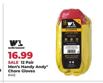 Runnings 12 Pair Men's Handy Andy Chore Gloves offer