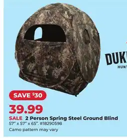 Runnings Duke Boone 2 Person Spring Steel Ground Blind offer