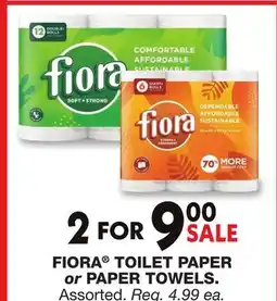 Blain's Farm & Fleet FIORA TOILET PAPER or PAPER TOWELS offer