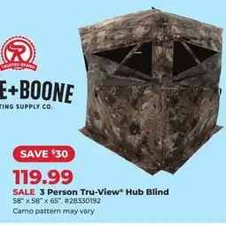 Runnings Duke & Boone 3 Person Tru-View Hub Blind offer