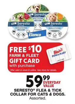 Blain's Farm & Fleet SERESTO FLEA & TICK COLLAR FOR CATS & DOGS offer