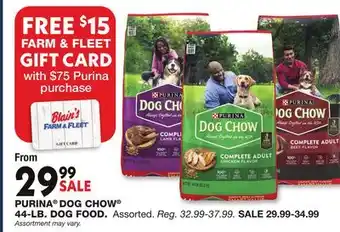 Blain's Farm & Fleet Purina Dog Chow 44-Lb. Dog Food offer