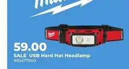 Runnings Milwaukee USB Hard Hat Headlamp offer