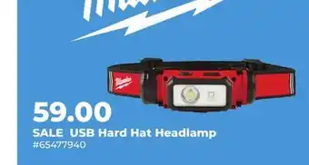 Runnings Milwaukee USB Hard Hat Headlamp offer