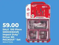 Runnings 100 Piece SHOCKWAVE Impact Duty Driver Bit PACKOUT Set offer