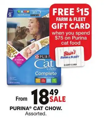 Blain's Farm & Fleet PURINA CAT CHOW offer