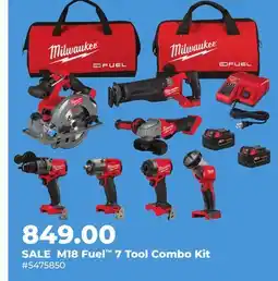 Runnings Milwaukee M18 Fuel 7 Tool Combo Kit offer