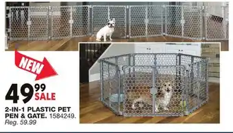 Blain's Farm & Fleet 2-in-1 Plastic Pet Pen & Gate offer