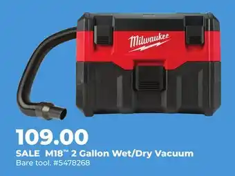 Runnings Milwaukee M18 2 Gallon Wet/Dry Vacuum offer