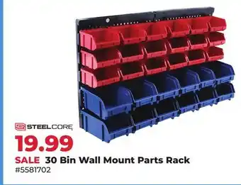 Runnings Steel Core 30 Bin Wall Mount Parts Rack offer