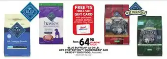 Blain's Farm & Fleet BLUE BUFFALO 22-30 LB. LIFE PROTECTION WILDERNESS AND BASICS DOG FOOD offer