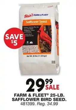 Blain's Farm & Fleet FARM & FLEET 25 - LB SAFFLOWER BIRD SEED offer