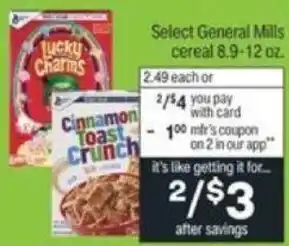 CVS General Mills Cereal 8.9-12 oz offer