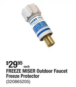 The Home Depot FREEZE MISER Outdoor Faucet Freeze Protector offer