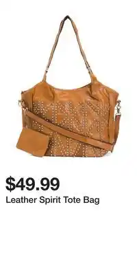 TJ Maxx Leather Spirit Tote Bag offer