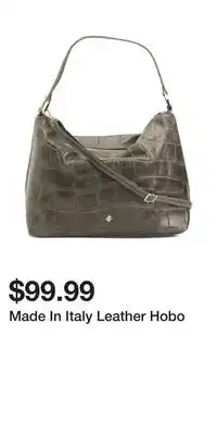 TJ Maxx Made In Italy Leather Hobo offer