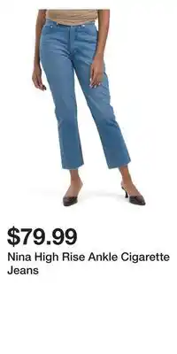 TJ Maxx Nina High Rise Ankle Cigarette Jeans offer