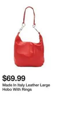 TJ Maxx Made In Italy Leather Large Hobo With Rings offer