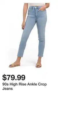 TJ Maxx 90s High Rise Ankle Crop Jeans offer