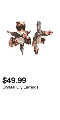 TJ Maxx Crystal Lily Earrings offer