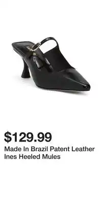 TJ Maxx Made In Brazil Patent Leather Ines Heeled Mules offer