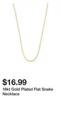 TJ Maxx 18kt Gold Plated Flat Snake Necklace offer