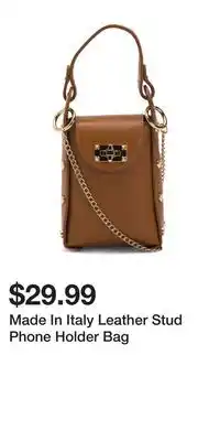 TJ Maxx Made In Italy Leather Stud Phone Holder Bag offer