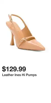 TJ Maxx Leather Ines Hi Pumps offer