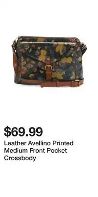 TJ Maxx Leather Avellino Printed Medium Front Pocket Crossbody offer