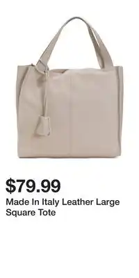 TJ Maxx Made In Italy Leather Large Square Tote offer