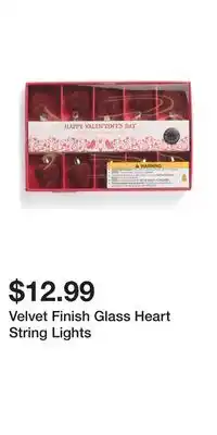 TJ Maxx Velvet Finish Glass Heart String Lights offer