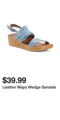 TJ Maxx Leather Maya Wedge Sandals offer