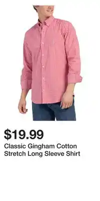 TJ Maxx Classic Gingham Cotton Stretch Long Sleeve Shirt offer