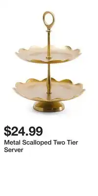 TJ Maxx Metal Scalloped Two Tier Server offer