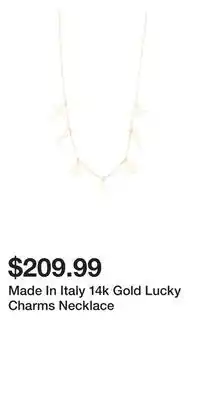 TJ Maxx Made In Italy 14k Gold Lucky Charms Necklace offer